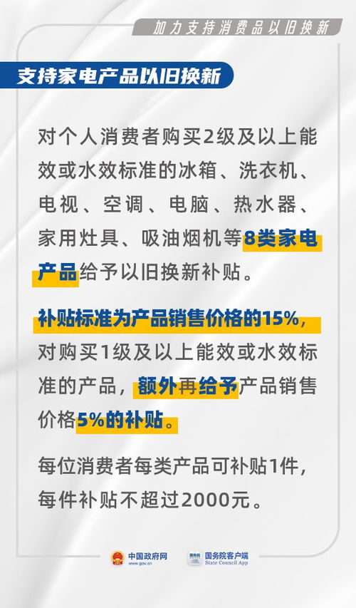 多地出臺實施方案明確用好超長期特別國債加力支持消費品以舊換新